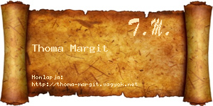 Thoma Margit névjegykártya